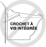 crochet à vis intégrée